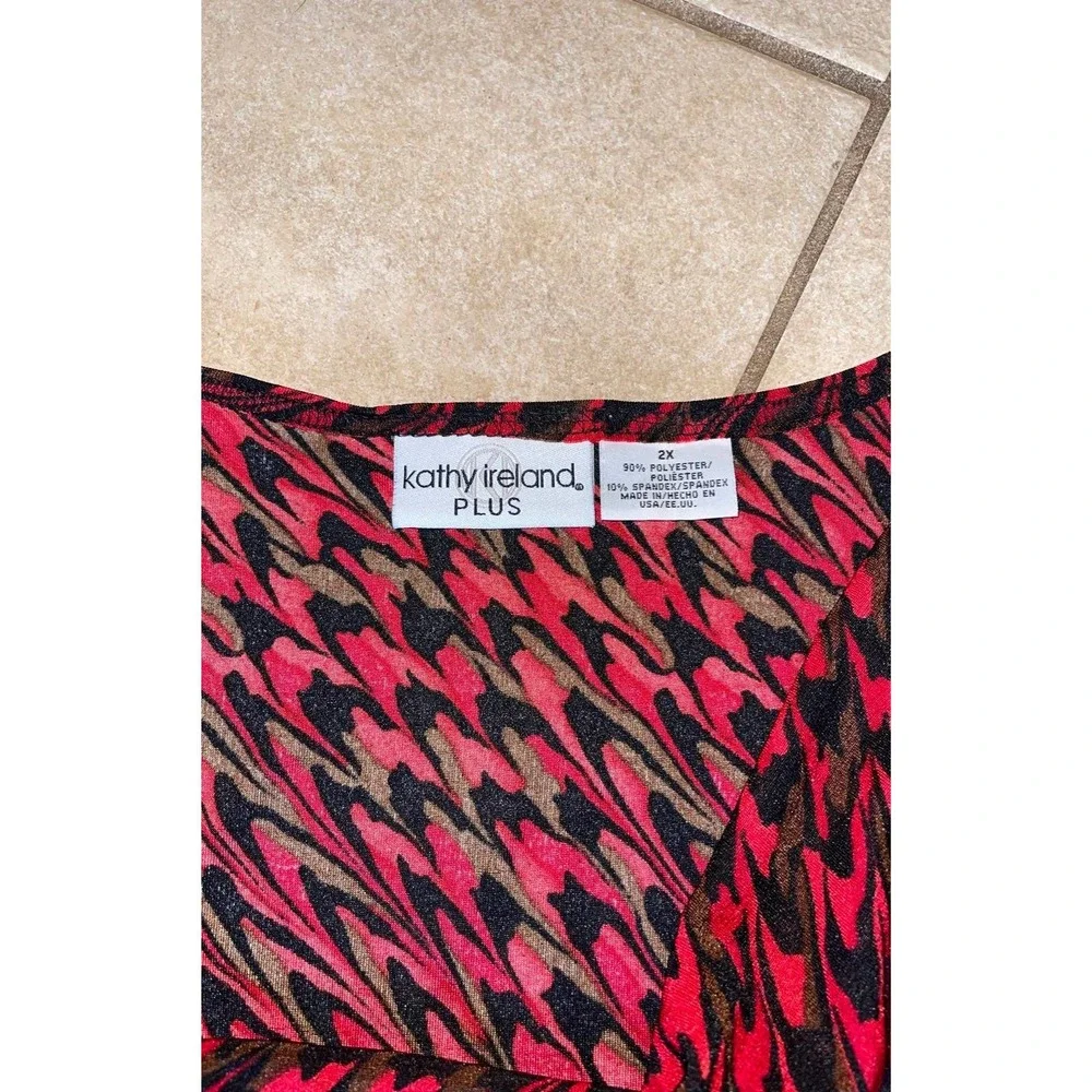 Kathy Ireland Plus Size Sleeveless Draped Neck Blouse Top‎ Size 2X - Picture 3 of 3